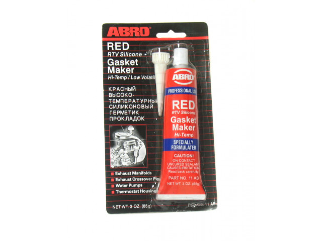 Герметик прокладок ABRO силиконовый красный 85г ABRO MASTERS 11-AB-CH-R уп-ка 12шт, за 1 шт