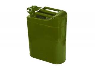 Канистра металлическая 10 литров, овальная, зеленая