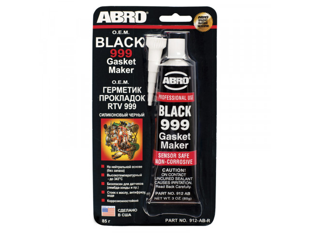 Герметик прокладок ABRO  высокотемпературный, черный , 85г, ОЕМ , 912-AB-R