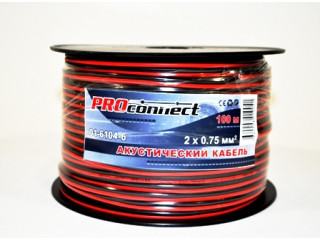 Провод монтажный акустический 'PROCONNECT' (2х0.75мм2  100м )  красно-черный