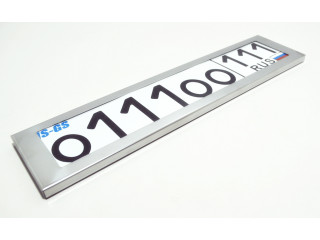 Рамка номерного знака металл " ПРЕМИУМ-КЛАСС"  без надписей (черная, нержавеющая сталь) (1шт)