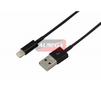 Кабель USB для Apple Lightning шнур 1М черный