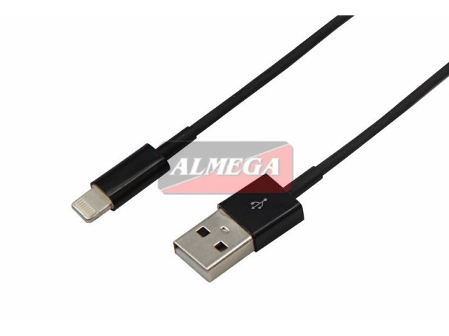 Кабель USB  Apple Lightning  шнур 1М черный