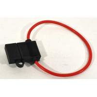 Держатель флажкового предохр. FHC-1038-3 RED стандарт (красный провод, с крышкой , резина )