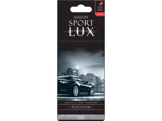 Ароматизатор для авто подвесной картонный "AREON"  SPORT LUX PLATINUM уп-ка 10шт, цена за  1шт