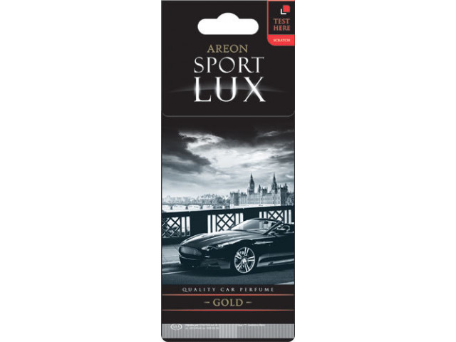 Ароматизатор для авто подвесной картонный "AREON"  SPORT LUX GOLD (уп-ка 10шт)(Болгария)