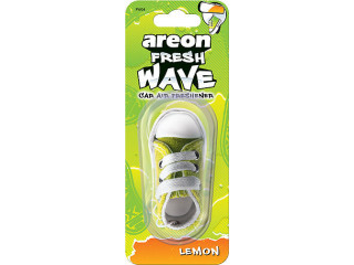 Ароматизатор для авто подвесной "AREON"  FRESH WAVE "кеды" аромат-лимон (Болгария)