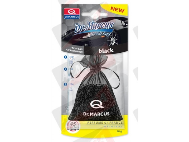 Ароматизатор для авто подвесной мешочек с гранулами Dr.Marcus - Fresh bag, Black(Польша)