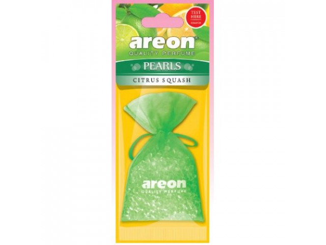 Ароматизатор для авто подвесной мешочек с гранулами "AREON" PEARLS гелевый "Citrus Squash"(Болгария)