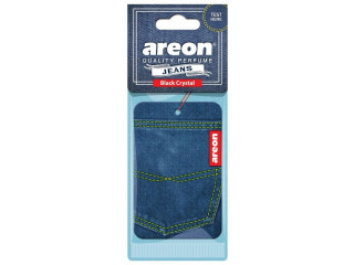 Ароматизатор для авто подвесной картонный "AREON" Jeans Products , аромат "BLACK CRYSTAL" (Болгария)