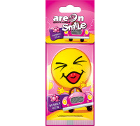 Ароматизатор для авто подвесной картонный 'AREON' SMILE RING аромат- 'BUBBLE GUM' (Болгария)