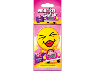 Ароматизатор для авто подвесной картонный "AREON" SMILE RING аромат- "BUBBLE GUM" (Болгария)