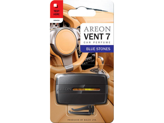 Ароматизатор для авто на дефлектор 'AREON' VENT 7 аромат - 'BLUE STONES' (Болгария)
