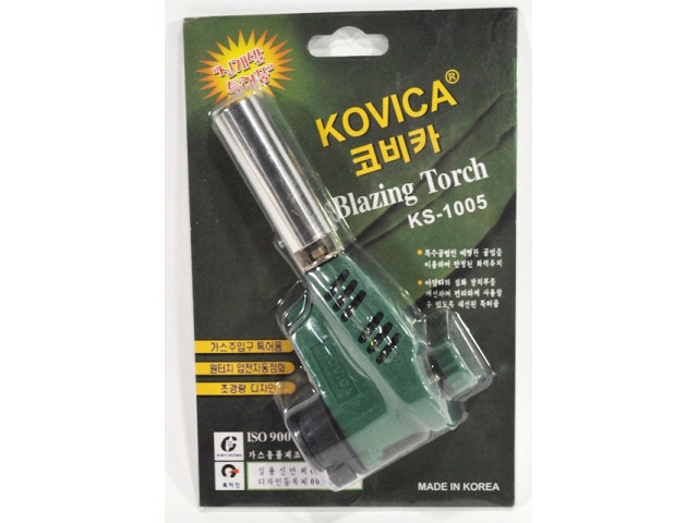 Горелка газовая с пьезоподжигом KOVICA 1005 (Корея),в блистере