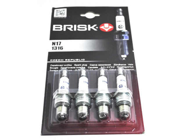 Свеча зажигания "BRISK" N17 - J new (CLASSIC) к-т.