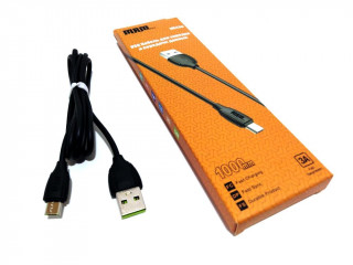 Кабель USB microUSB 1метр, черный в коробке