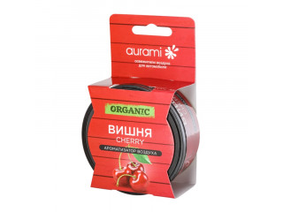 Ароматизатор для авто на панель приборов в банке AURAMI ORGANIC (аромат-вишня)