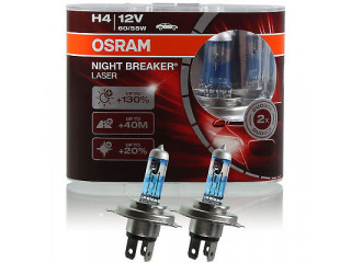 Автолампа H4 12V 60/55W P43t Night breaker laser +130% (бокс 2шт) OSRAM 64193NL-HCB