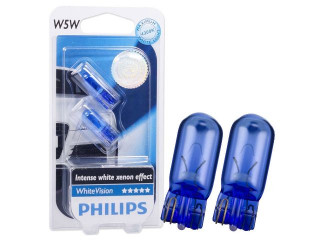 Автолампа W5W 12V 5W W2,1x9,5d White Vision (блистер 2шт) PHILIPS 12961NBVB2