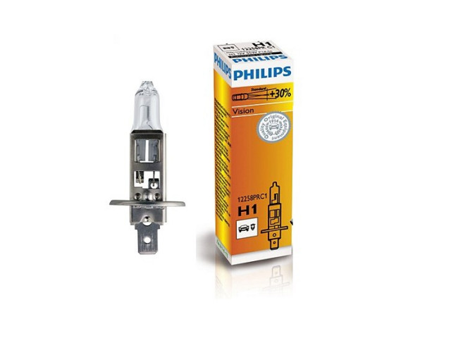 Автолампа H1 12V  55W P14,5s  +30% света Vision Premium (в индив.коробке) PHILIPS 12258PRC1