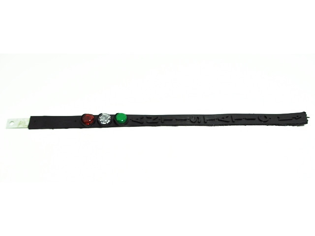 Антистатик-заземлитель "СВЕТОФОР" силиконовый, черный, катафоты, длина 52см