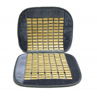 Накидка на сиденье "дерево-велюр"  серая