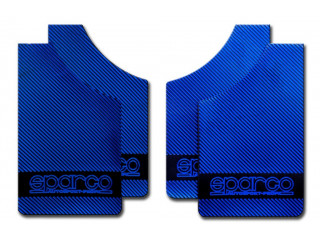 Брызговик универсальный ALMEGA цвет-карбон металлик синий , для легковых автомобилей  (4шт.)