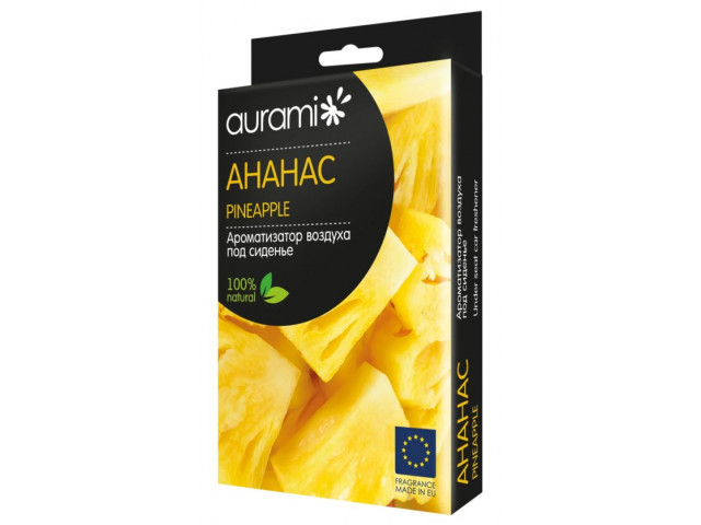 Ароматизатор для авто под сиденье AURAMI - ORGANIC (аромат - ананас)