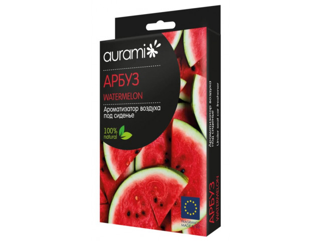 Ароматизатор для авто под сиденье AURAMI - ORGANIC (аромат - арбуз)