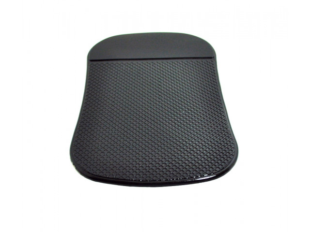 Коврик противоскользящий на панель приборов силиконовый, черный (размер 13*10см арт.AС-1134)