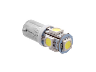 Автолампа светодиодная МАЯК T 8 12V 5SMD BA9S WHITE (габарит) комплект 2шт.