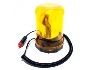 Маячок проблесковый на магните (желтый, 140мм 24V) в прикуриватель , на магните