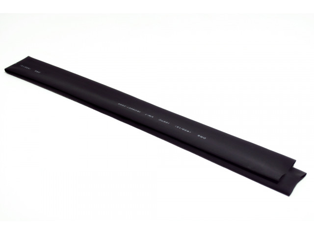Трубка изолирующая термоусадочная "REXANT" длина 1м, цвет черный сечение 30,0-15,0 мм. 1шт.