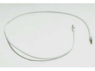 Кабель AUX аудио  длина 1м, оплетка-силикон, цвет-белый