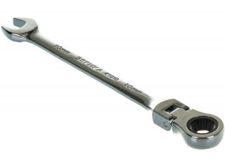 Ключ комбинированный трещоточный шарнирный 10мм (на держателе) ЭВРИКА