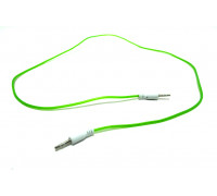 Кабель AUX аудио  длина 1м, оплетка-силикон, цвет- зеленый