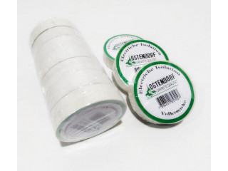 Изолента ПВХ OSTENDORF белая 19мм х 20м., упаковка 10шт, цена за 1шт.
