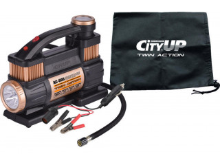 Компрессор автомобильный  "CityUP" АС-606 TWIN ACTION , 300 Вт, 10 атм, 60 л/мин