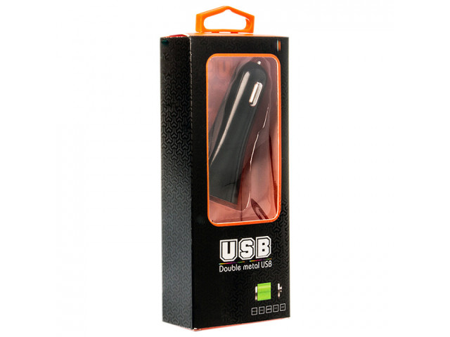 Зарядное устройство  в прикуриватель NBS-885A  2 слота USB, 3.1A, блочок,черное