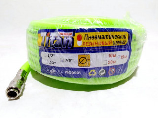 Шланг PVC зеленый d-9/16мм  L_x001C_-15 м с быстросъемами, евротип