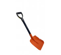 Лопата автомобильная для снега, металлический ковш, оранжевая длина-65см, ширина ковша-20см, V-ручка