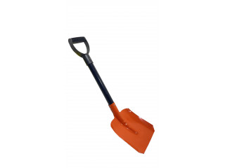 Лопата автомобильная совковая  металлическая  длина-65см,размер ковша-19x20см,V-ручка,оранж.