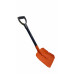 Лопата автомобильная для снега совковая металл длина-65см,размер ковша-19x20см,V-ручка,оранж уп 5 шт