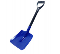 Лопата автомобильная для снега, металлический ковш, синяя длина-65см, ширина ковша-20см, V-ручка