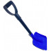 Лопата автомобильная для снега совковая металл длина-65см,размер ковша-19x20см,V-ручка,синяя уп 5 шт