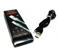 Кабель USB "WALKER" Apple Lightning 1м. прорезиненный с металл.разъемом (3.1А),серый,в коробке,C735
