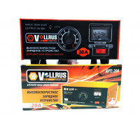 Зарядное устройство для авто VOLLRUS 20A (6/12В. 20 Ампер, рег-ка тока 1 шкала)