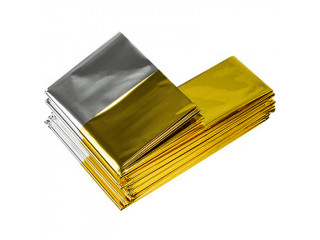 Термоодеяло AMFOX, серебряно-золотое 160*210 см