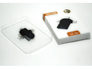 Переходник адаптер 3-в-1 OTG Lightning/Type-C/Micro, USB 3.0