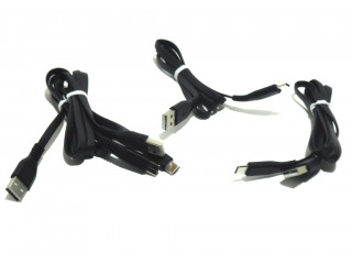 Кабель USB  TYPE-C    1метр, быстрая зарядка , силиконовый , черный без коробки